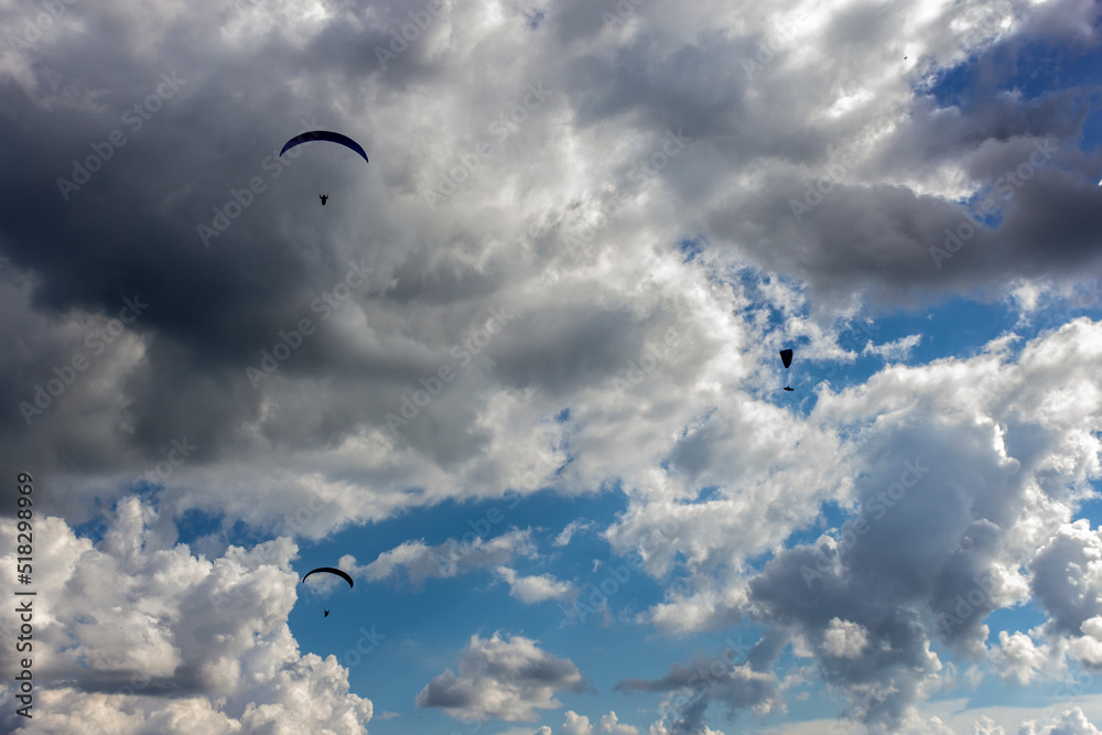 paragliding flying over the region, in the Alto da Serra mountain range, located in the city of Serra Negra. paragliding flying over the region, in the Alto da Serra mountain range, located in the city of Serra Negra.