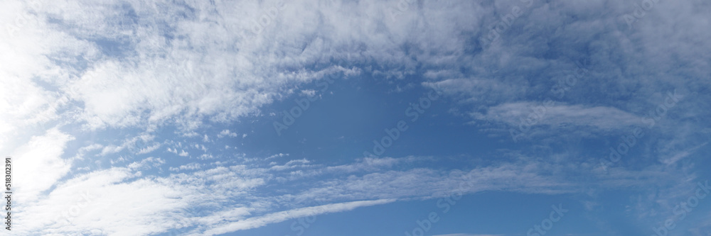 Blue sky with clouds - horizontal photograph