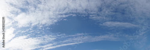 Blue sky with clouds - horizontal photograph