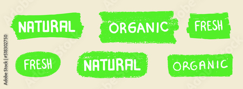 Handmade Organic, Fresh and Natural Label Set