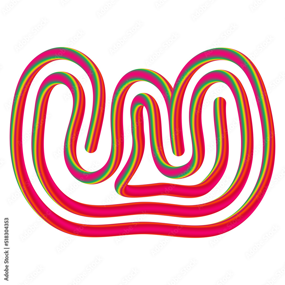 W letter with swirl candy. sugar font for bright logo, your application, sweet identity and more W letter with swirl candy. sugar font for bright logo, your application, sweet identity and more