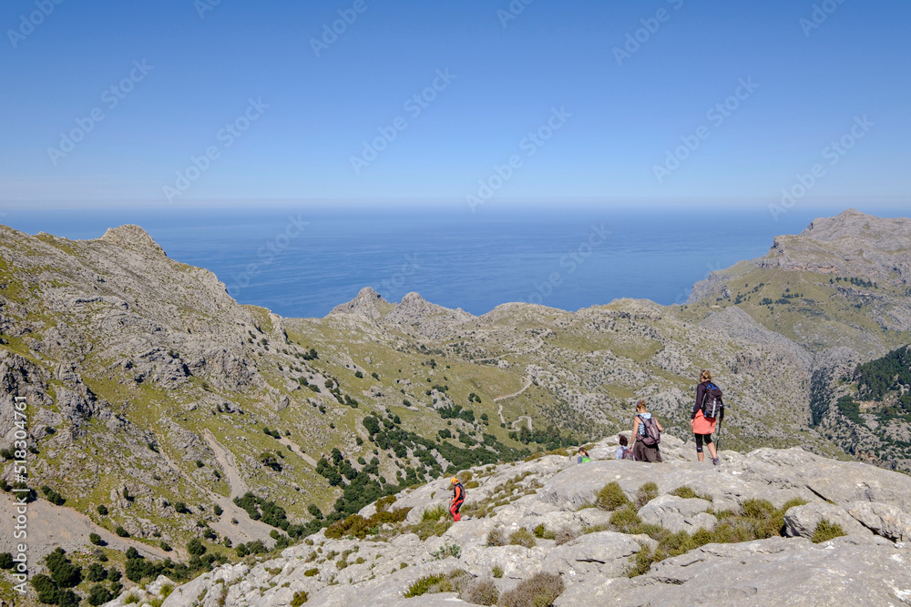 cresta del Puig de Ses Vinyes, Escorca, Mallorca, balearic islands, Spain