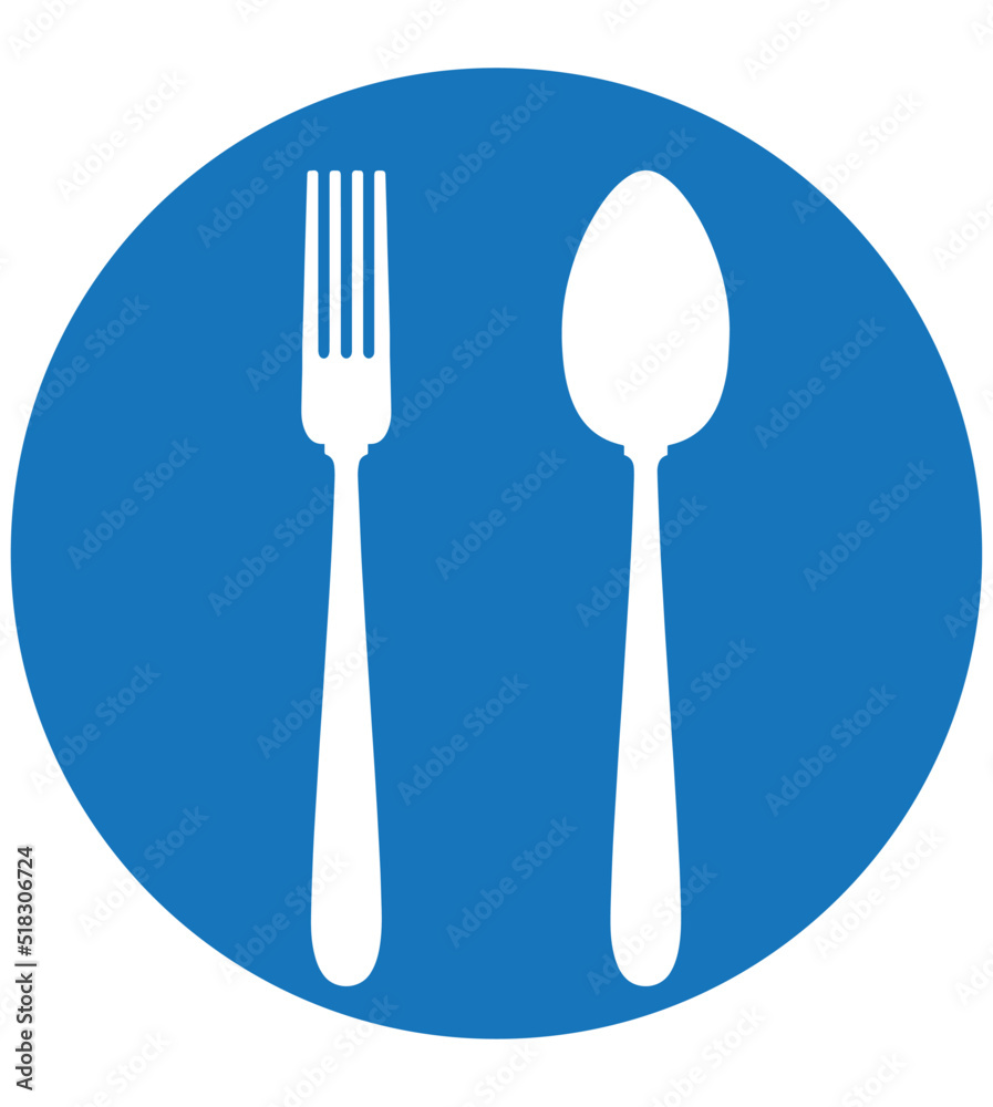 Fork and spoon icon vector template. canteen icon. food court Icon Fork and spoon icon vector template. canteen icon. food court Icon
