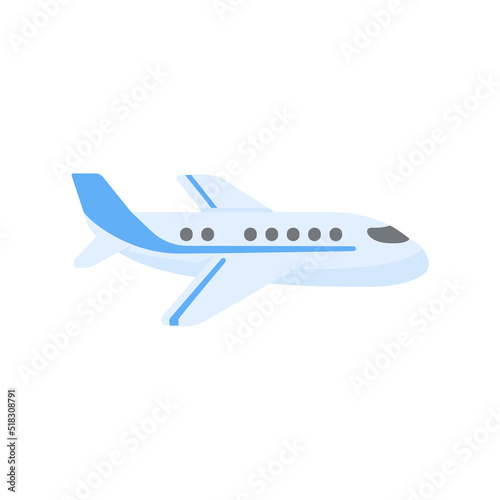 Passenger plane flying in the sky side view. travel concept