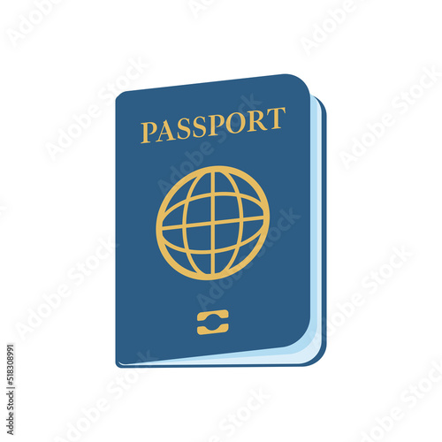 passport. travel documents for immigration officers in the airport before traveling