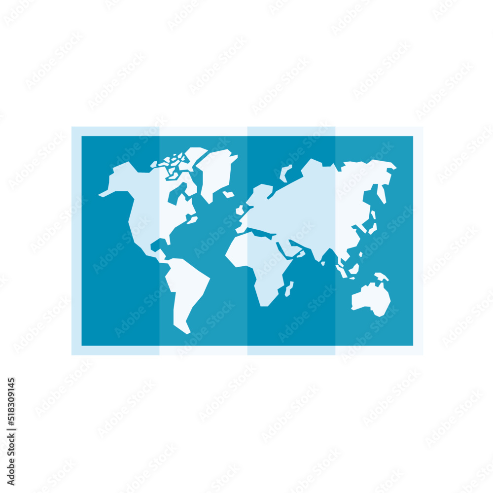 World map for tourists planning a vacation trip. World map for tourists planning a vacation trip.