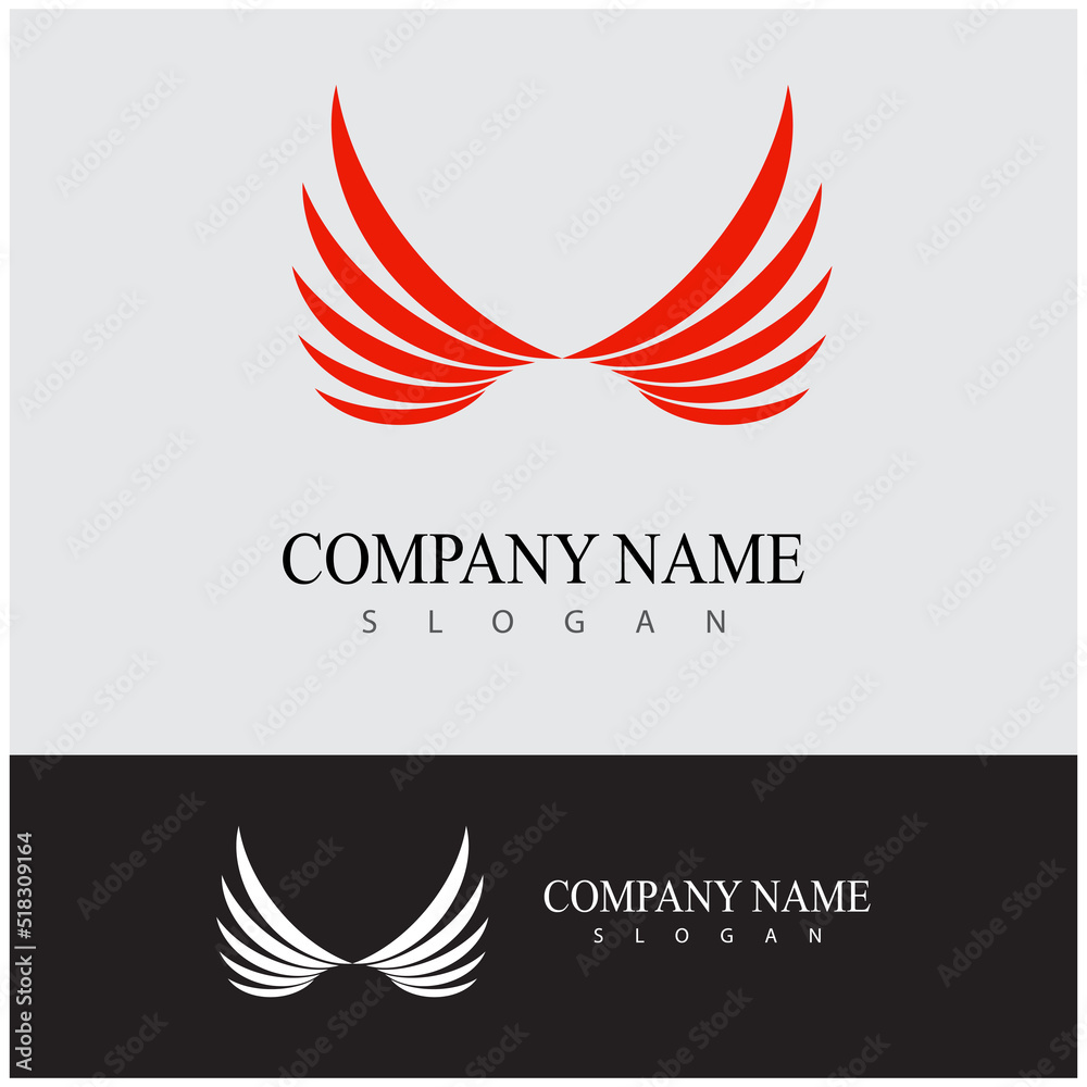 Wing Logo Template vector icon illustration design Wing Logo Template vector icon illustration design