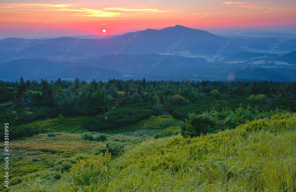 Pilsko widok na Babią Górę,Pilsko view of Babia Góra