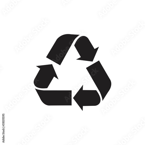 Recycle symbol isolated on white background. Vector illustration design