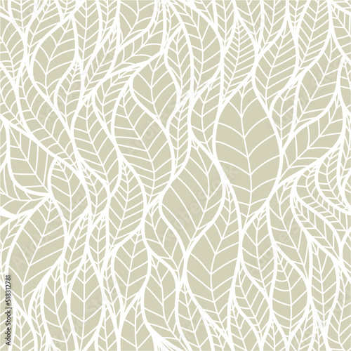 Seamless pattern with leaf.