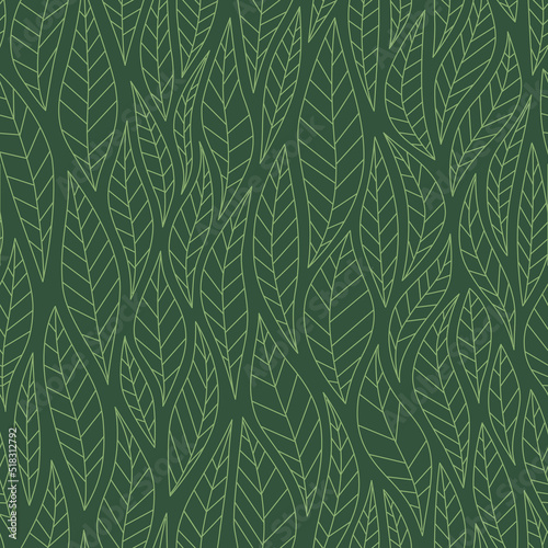 Seamless pattern with leaf.