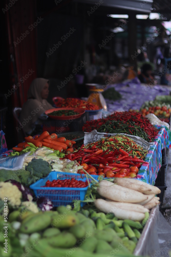 vegetables at a market