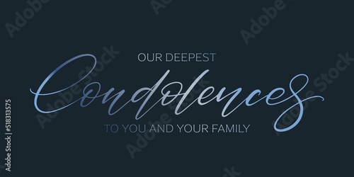 Wallpaper Mural Our deepest condolences to you and your family card