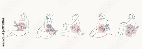 Abstract woman figure vector illustration