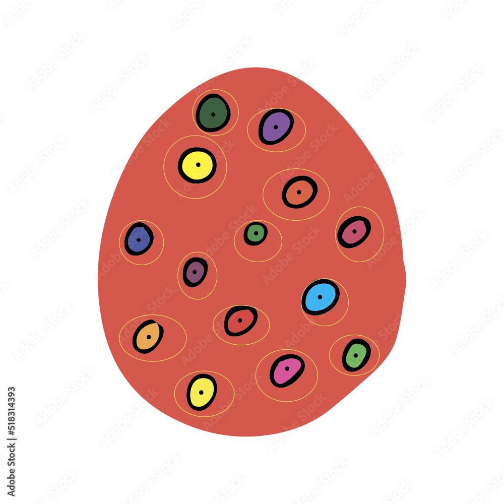 Multicolor egg illustration on a white background Multicolor egg illustration on a white background