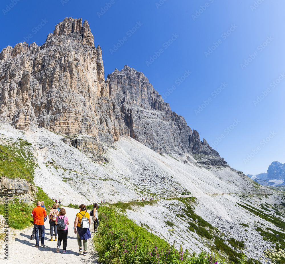 The Three Peaks of Lavaredo, symbol of the Dolomites in South Tyrol