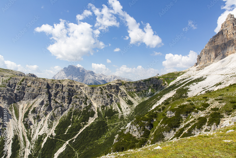 The Three Peaks of Lavaredo, symbol of the Dolomites in South Tyrol