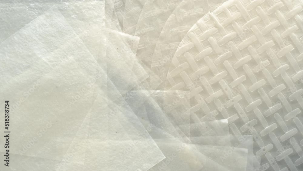 Paper Rice Top Rice paper background. Very thin Vietnamese rice paper sheets and thick ...
