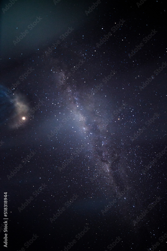 Fototapeta premium Portrait Milky Way Mountains Picture