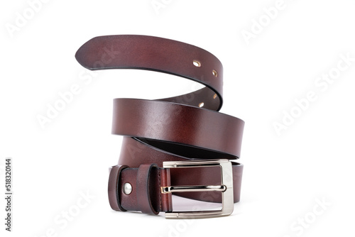 new belt men and women brown red stylish fashion isolated on white background photo