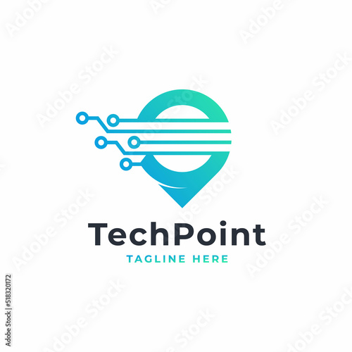 Free Download Tech Location Symbol. Suitable for Technology Logo Design Inspiration - GFXLoad