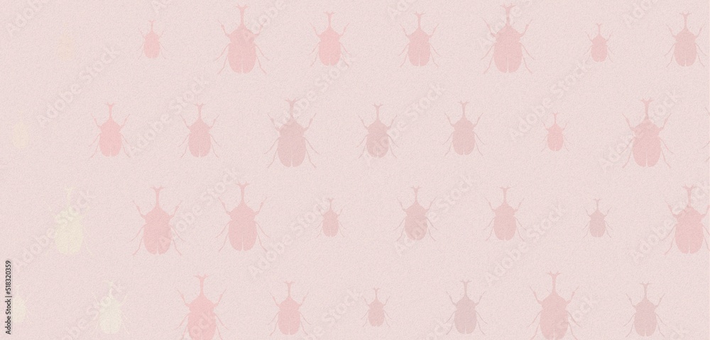 カブトムシの壁紙　薄いピンク