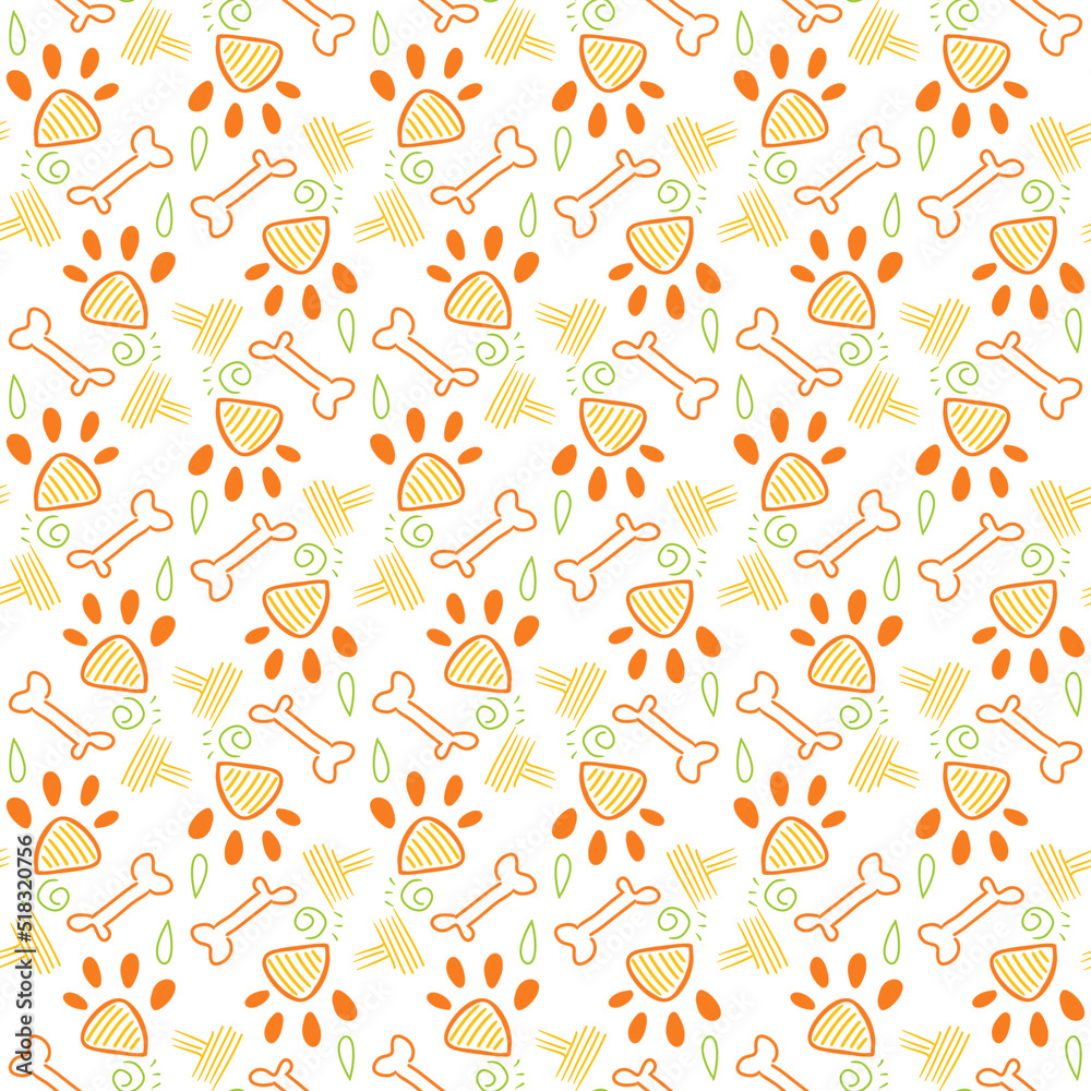  background, dog bone pattern hand drawn, mexican, american ethnic background, vintage background, pastel yellow, ornament, textile, wrapping paper, packaging etc.