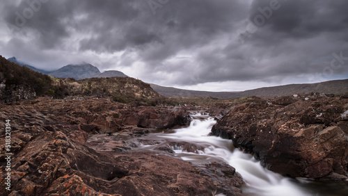 Isle of Skye Sligachan Bridge and waterfalls