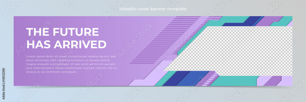 Modern abstract technology linkedin banner template Stock Vector ...