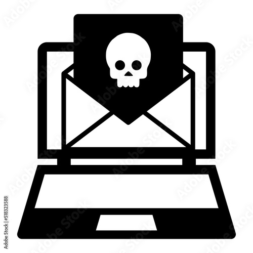 unwanted or unsolicited email Concept, Malware Spread vector icon design, White Collar Crime symbol, Computer crime Sign, security breakers stock illustration