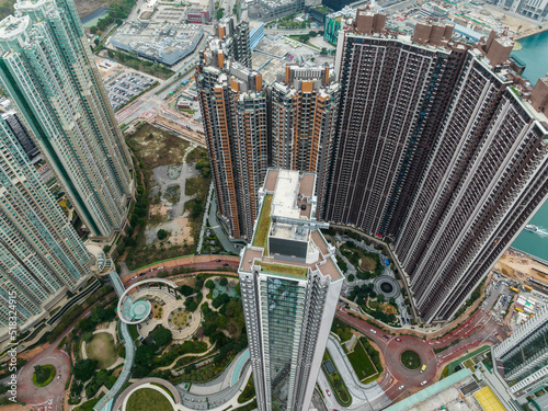 Принти на полотні Top view of Hong Kong residential apartment