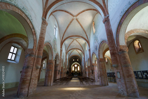Medieval church of Abbadia Cerreto  Lodi  Italy