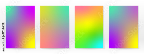 Minimal Poster. Pastel Soft. Rainbow Gradient Set.