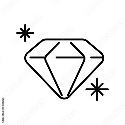 Diamon icon - editable stroke
