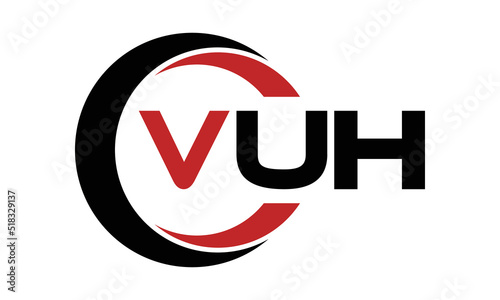 VUH swoosh three letter logo design vector template | monogram logo | abstract logo | wordmark logo | letter mark logo | business logo | brand logo | flat logo | minimalist logo | text | word | symbol photo
