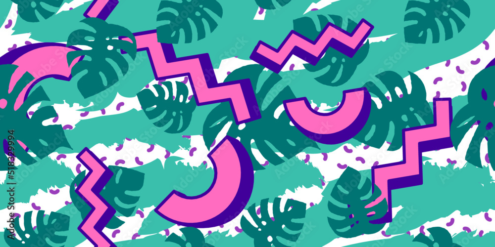 Vector seamless memphis style 90s 80s retro pattern design
Vector seamless memphis style 90s 80s retro pattern design