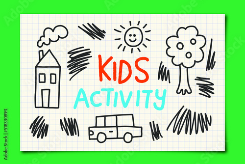Kids Activity Doodle Background Design