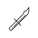 Wild Knife Icon - editable stroke