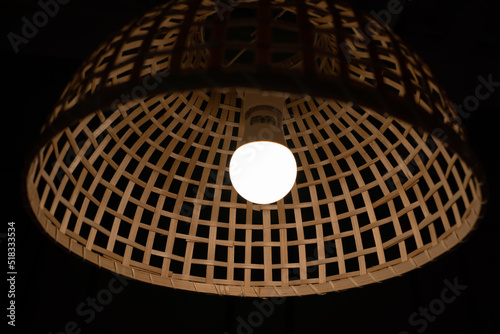 Ratten lamp with isoalted black background