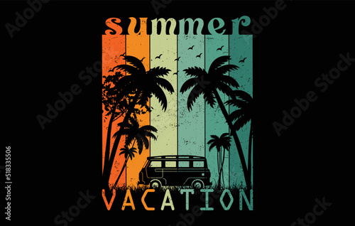 summer vacation holidays t shirt design