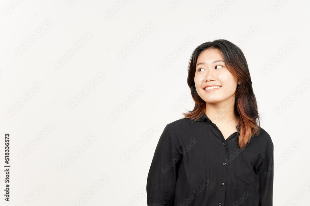 Smile and look away of Beautiful Asian Woman Isolated On White Background Smile and look away of Beautiful Asian Woman Isolated On White Background