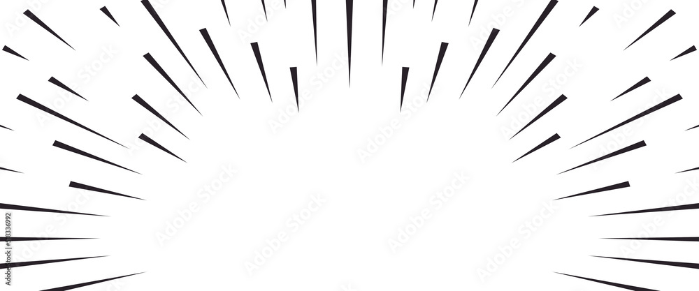 Comic book speed lines on white background stripe and radial effect style for manga speed frame, superhero action, explosion background. Motion line effect, pop art. Vector 10 eps Comic book speed lines on white background stripe and radial effect style for manga speed frame, superhero action, explosion background. Motion line effect, pop art. Vector 10 eps