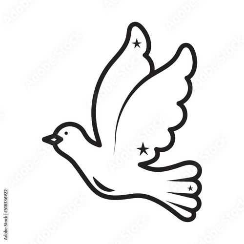 dove flying icon