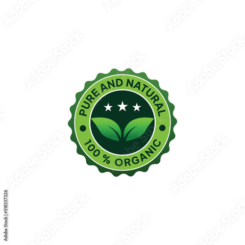 100% organic natural badge label seal sticker logo
