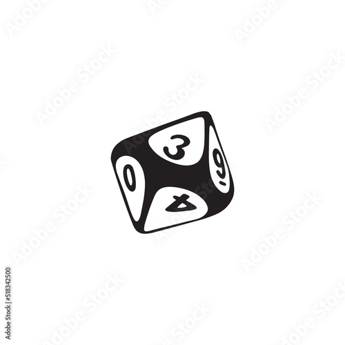 Vector icon dice for boardgames in doodle style