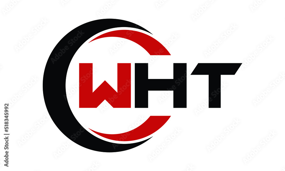 Wht Icon Logo WHT swoosh three letter logo design vector template | monogram logo ...