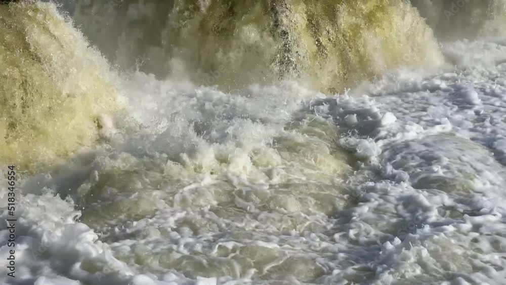 rapid flow on the river spring floods rapid flow on the river spring floods