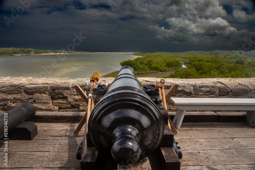 Canon at Fort Matanzas, in St. Augustine Fl.