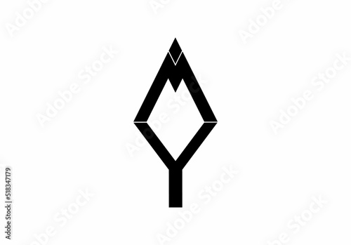 Ym my y m spear head logo.ym my monogram logo