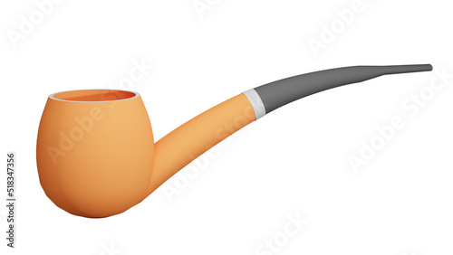 3D rendering illustration Pipe Smoke weed nice for icon